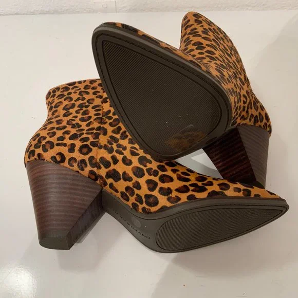 NIB LUCKY BRAND MUNISE2 LEOPARD HAIR CALF BOOTIES 8.5 - Picture 5 of 5